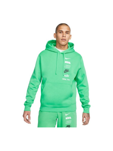 Nike CLUB+ BB PO HOODIE MLOGO Мъжки суитшърт, зелено, размер