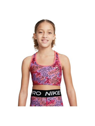 Nike G NK DF SWOOSH AOP REV BRA Спортен сутиен за момичета, розово, размер