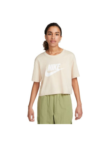 Nike NSW TEE ESSNTL CRP ICN FTR W Дамска тениска, бежово, размер