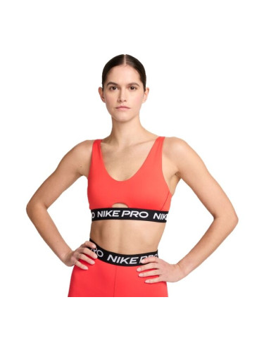 Nike INDY Дамско спортно бюстие, червено, размер