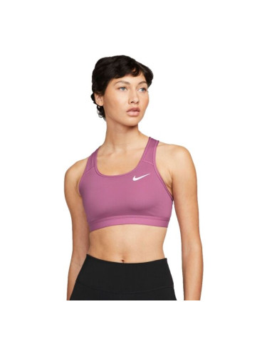 Nike SWOOSH BAND BRA NON PAD Дамско спортно бюстие, лилаво, размер