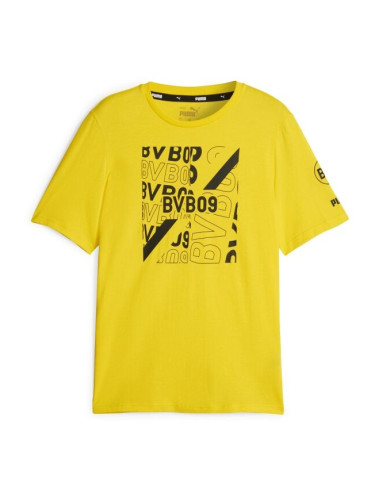 Puma BVB FTBLCORE GRAPHIC TEE Мъжка тениска, жълто, размер