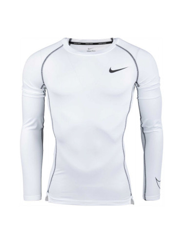 Nike NP DF TIGHT TOP LS M Мъжка блуза, бяло, размер