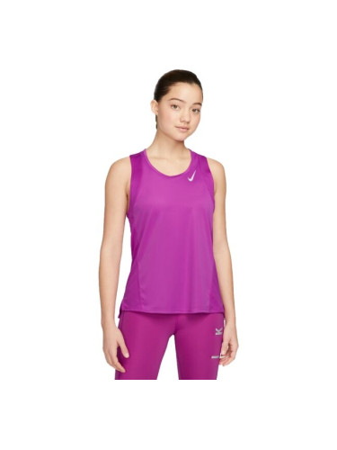 Nike DF RACE SINGLET W Дамски потник за бягане, лилаво, размер