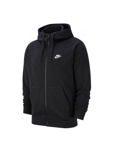 Nike NSW CLUB HOODIE FZ FT M Мъжки суитшърт, черно, размер