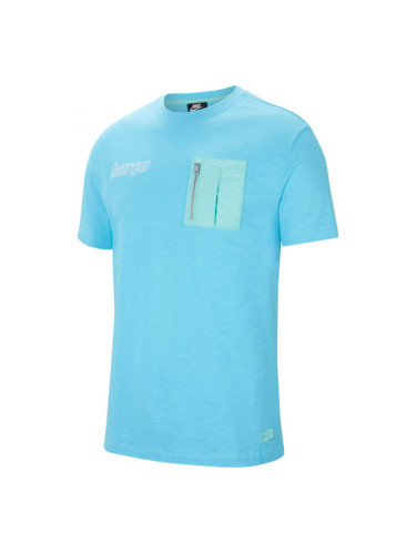 Nike FCB M NSW ME TOP SS Мъжка тениска, светлосиньо, размер