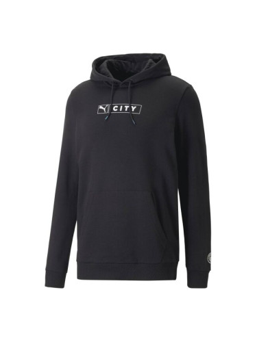 Puma MCFC FTBLLEGACY HOODY Мъжки суитшърт, черно, размер