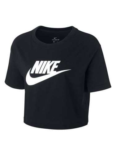 Nike NSW TEE ESSNTL CRP ICN FTR W Дамска тениска, черно, размер