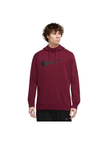 Nike DRY HOODIE PO SWOOSH M Мъжки спортен суитшърт, винен, размер