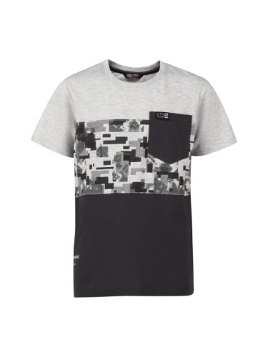 Lewro JOHNNY Тениска за момчета, сиво, размер 116-122