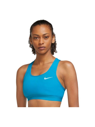 Nike SWOOSH Дамски спортен сутиен, синьо, размер