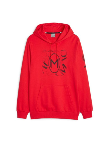 Puma ACM FTBLCORE GRAPHIC HOODY Мъжки футболен суитшърт, червено, размер