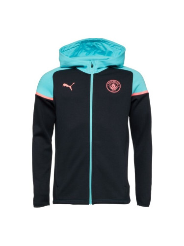 Puma MCFC CASUALS HOODED JACKET Мъжко яке, черно, размер