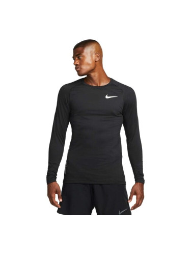 Nike NP TOP WARM LS CREW Мъжка блуза за бягане, черно, размер