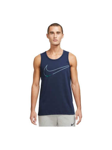 Nike M NK DF TANK 6/1 GFX Мъжки потник, тъмносин, размер