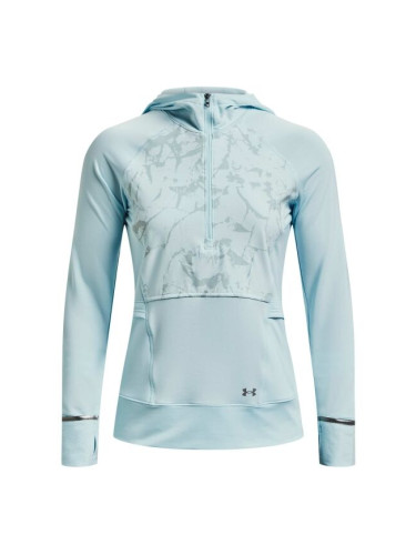 Under Armour OUTRUN THE COLD HOODED HZ Дамски суитшърт за бягане, светлосиньо, размер