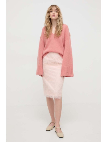 Вълнен пуловер By Malene Birger дамски в розово
