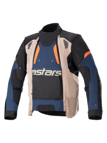 Alpinestars Halo Drystar Jacket Dark Blue/Dark Khaki/Flame Orange 2XL Текстилно яке