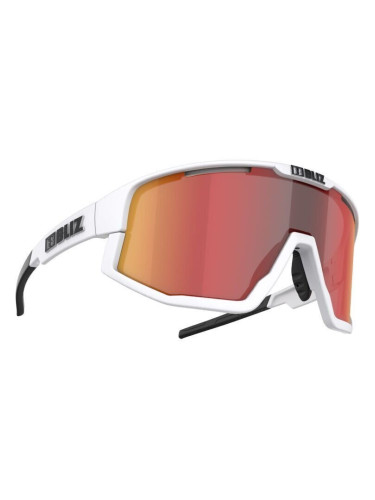 Bliz Fusion 52105-00 Matt White/Smoke w Red Multi plus Spare Jawbone Black Колоездене очила