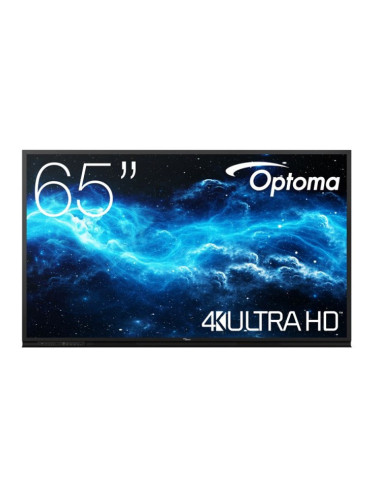 Интерактивен дисплей Optoma Creative Touch 3 (3652RK), 65" (165.1 cm) 4K/UHD LED сензорен дисплей, DisplayPort, HDMI, VGA, USB, RS232, LAN