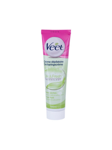 Veet Silky Fresh Dry Skin Продукти за депилация за жени 100 ml увредена кутия