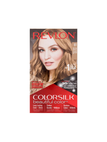 Revlon Colorsilk Beautiful Color Боя за коса за жени 59,1 ml Нюанс 61 Dark Blonde увредена кутия