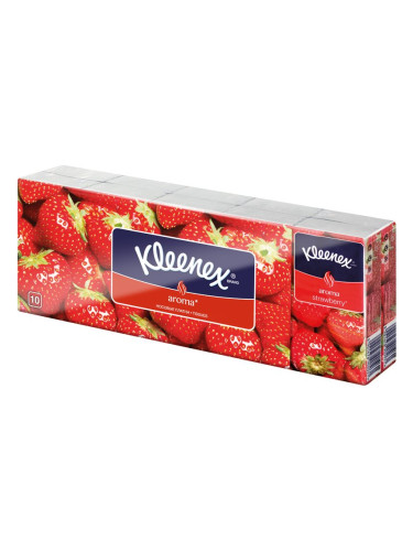 Kleenex Aroma хартиени кърпички Strawberry 10x10 бр.