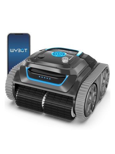 Безкабелен робот за басейни Wybot S1, Почиства до 200 мин/120 м2
