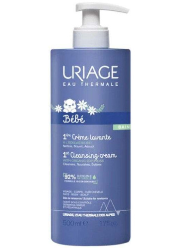 Uriage Baby 1st Cleansing Cream Измивен крем за бебета за лице, тяло и скалп