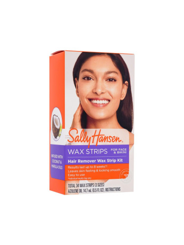 Sally Hansen Wax Hair Remover Wax Strip Kit For Face & Bikini Продукти за депилация за жени Комплект