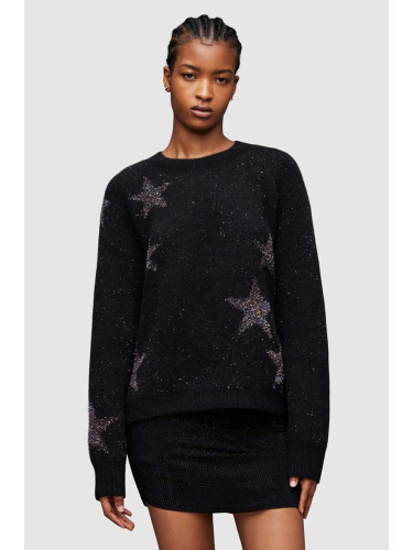 Пуловер с вълна AllSaints Star в черно