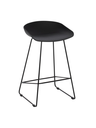 Бар стол - средна височина  черен цвят