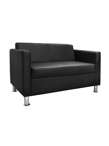 Двуместен диван черен цвят