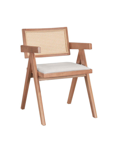 Кресло цвят светъл орех-сив