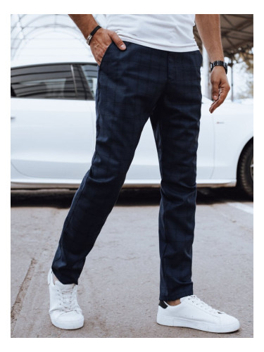Men's casual trousers, navy navy blue, Dstreet