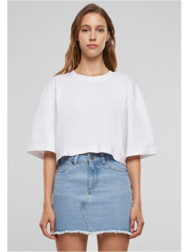 Women's T-Shirt Heavy Organic Oversized Cropped White