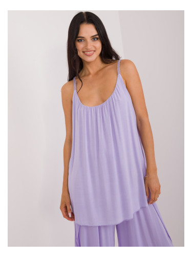 Light purple top with decorative straps OCH BELLA