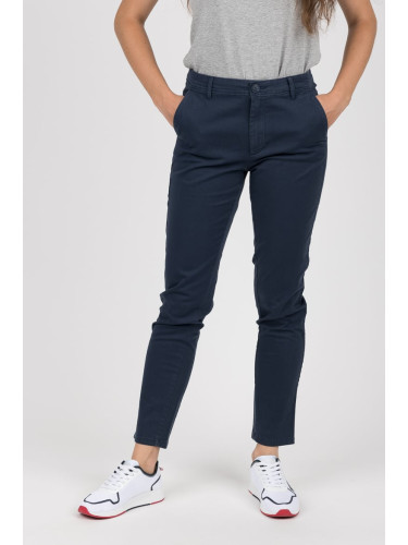 Tommy Jeans Trousers - TJW ESSENTIAL SLIM GMD CHINO dark blue