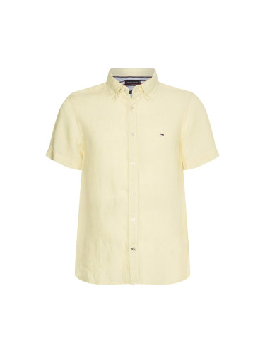 Tommy Hilfiger Shirt - PIGMENT DYED LI SF SHIRT S/S yellow