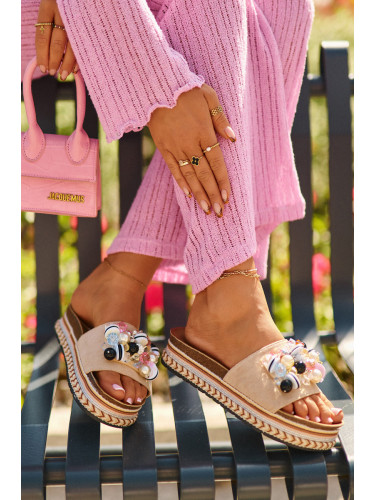 S. BARSKI Дамски сандали на платформа с декорации S.Barski