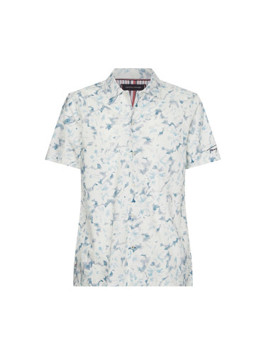 Tommy Hilfiger Shirt - TIE DYE PRINT SHIRT S/S white-blue