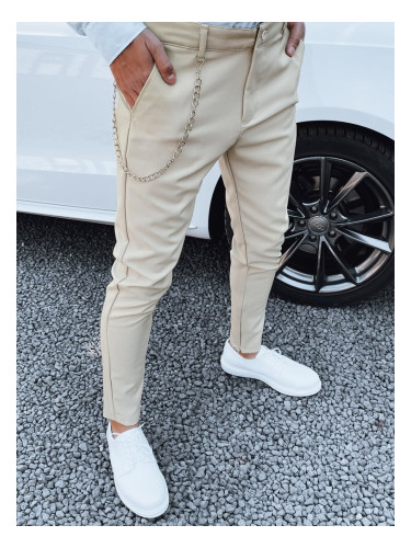 Men's Beige Dstreet Trousers