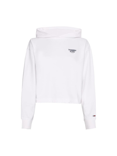 Tommy Jeans Sweatshirt - TJW BXY CROP TAPING HOODIE white
