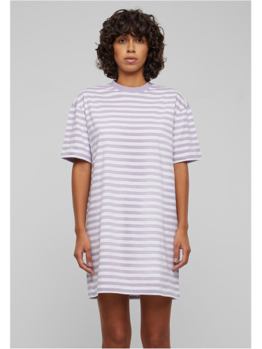 Women's striped dress oversized white/purple