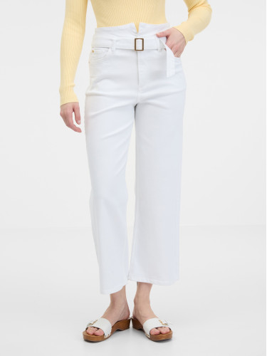 Orsay White Women's Wide Jeans - Women's