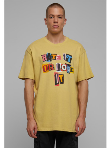 Men's T-shirt Hate it or Love it Oversize yellow