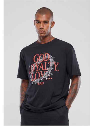 Men's T-shirt God Loyalty Love Oversize Black