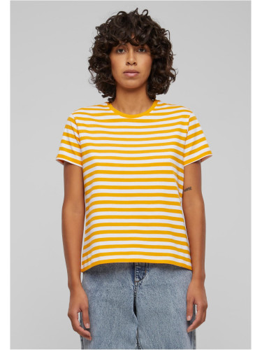Women's basic striped T-shirt white/magicmango