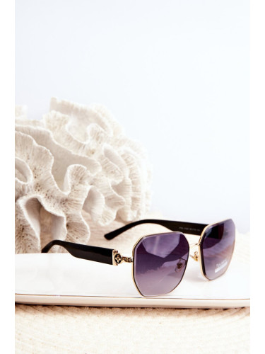 Women's UV400 Sunglasses - Black/Gold