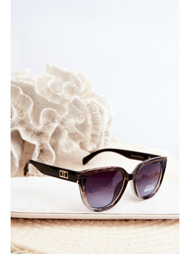 Women's Sunglasses with Gold Detailing UV400 Brown
